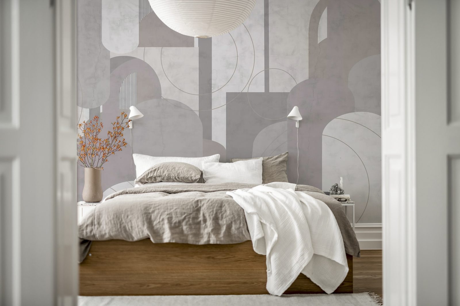 Lovely Arches, Gray, Rebel Walls 2