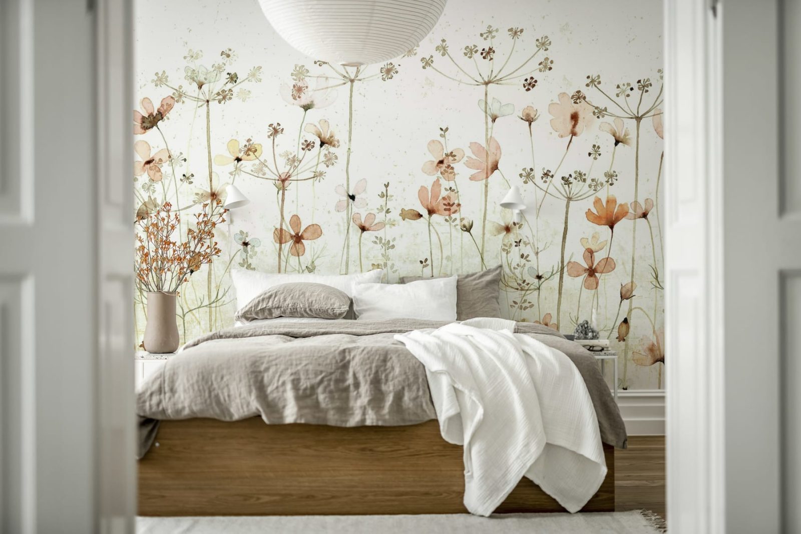 Dreamy Meadow, Red, Rebel Walls 2