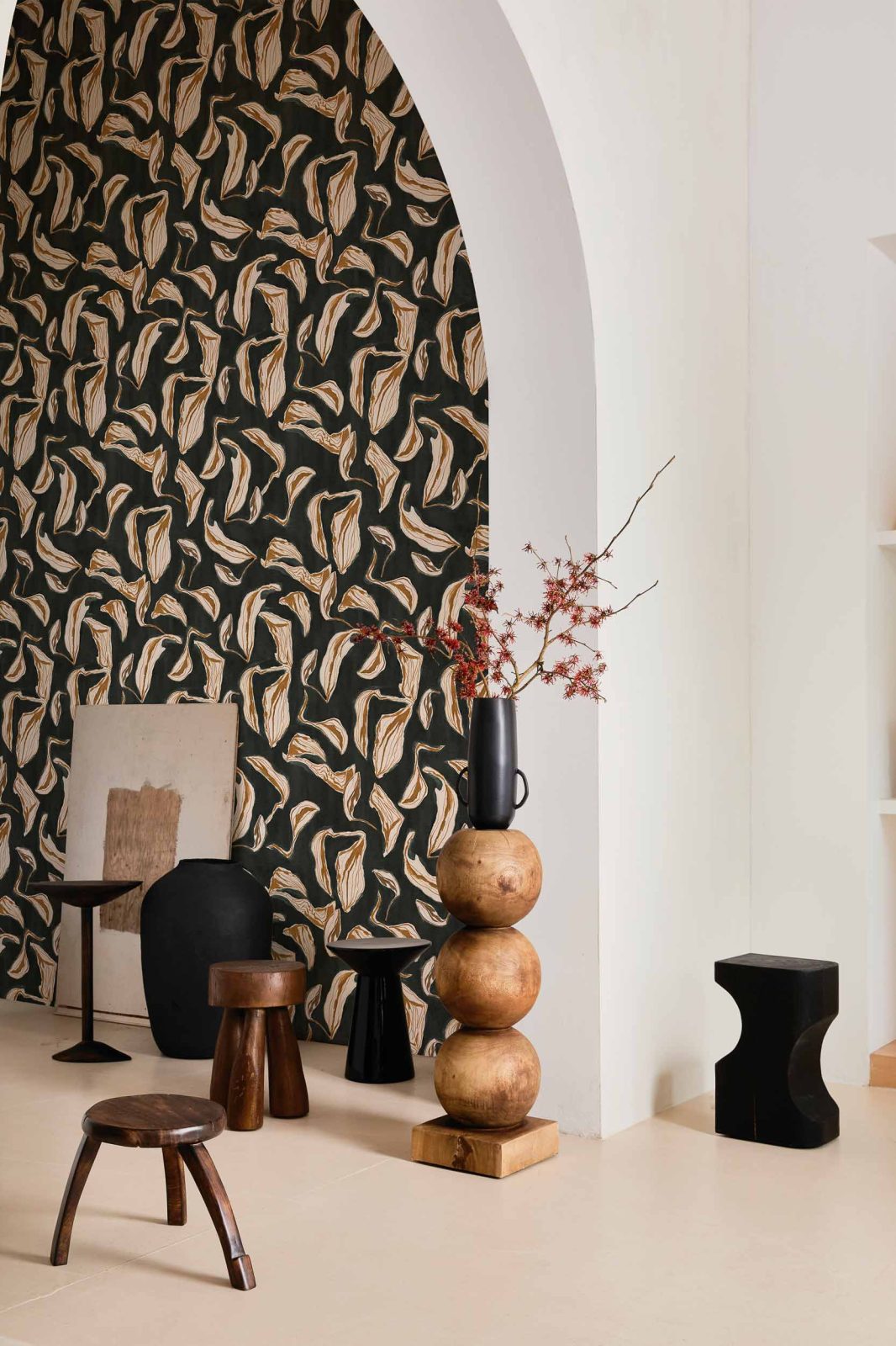 Moroccan Branches, Black, Coordonne 5mp / rola 2