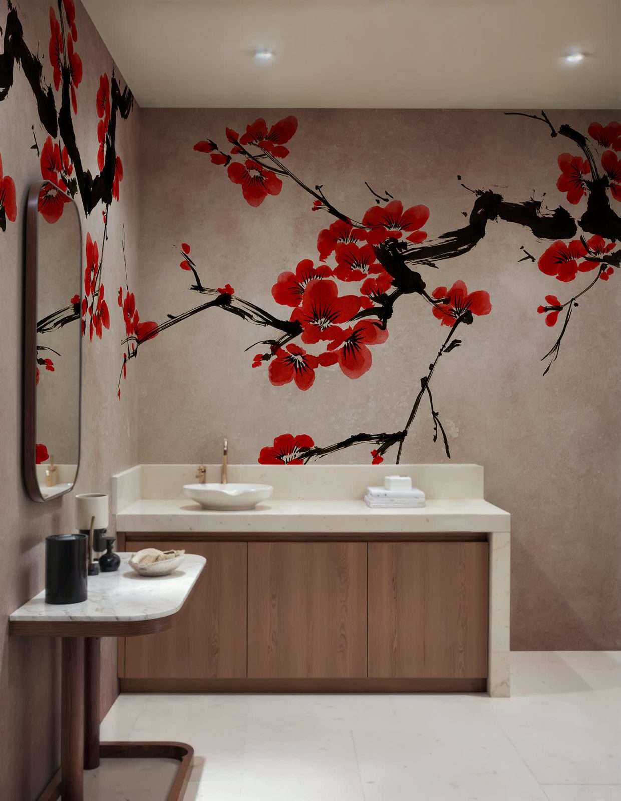 Blush of Spring, Red, Rebel Walls 2