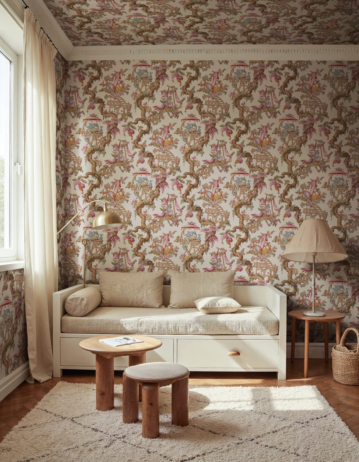Dragon Tree Bloom, Beige, Rebel Walls 2