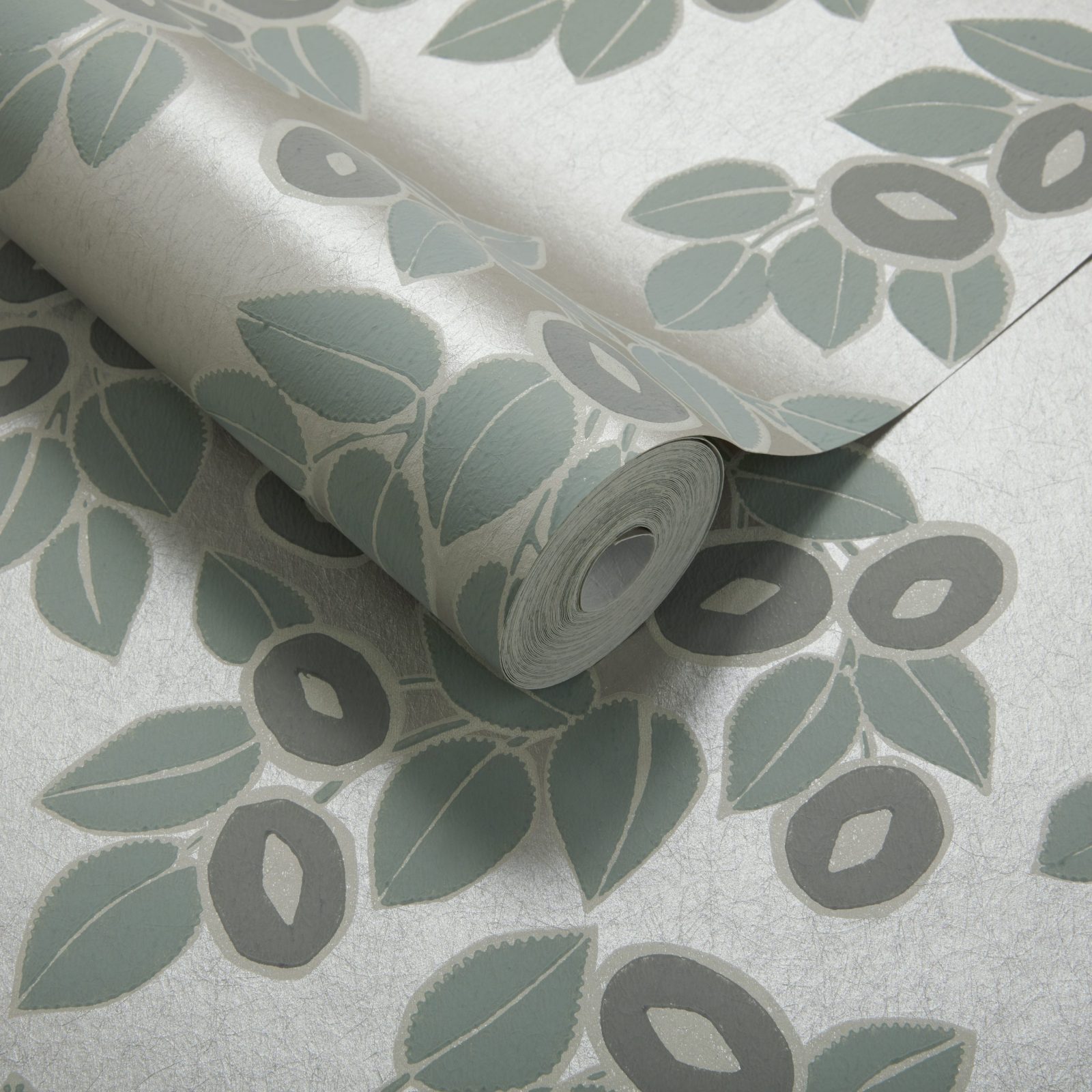 Rosetta, Neo Mint Green Luxury Leaf, 1838 Wallcoverings, 5.3mp / rola 3