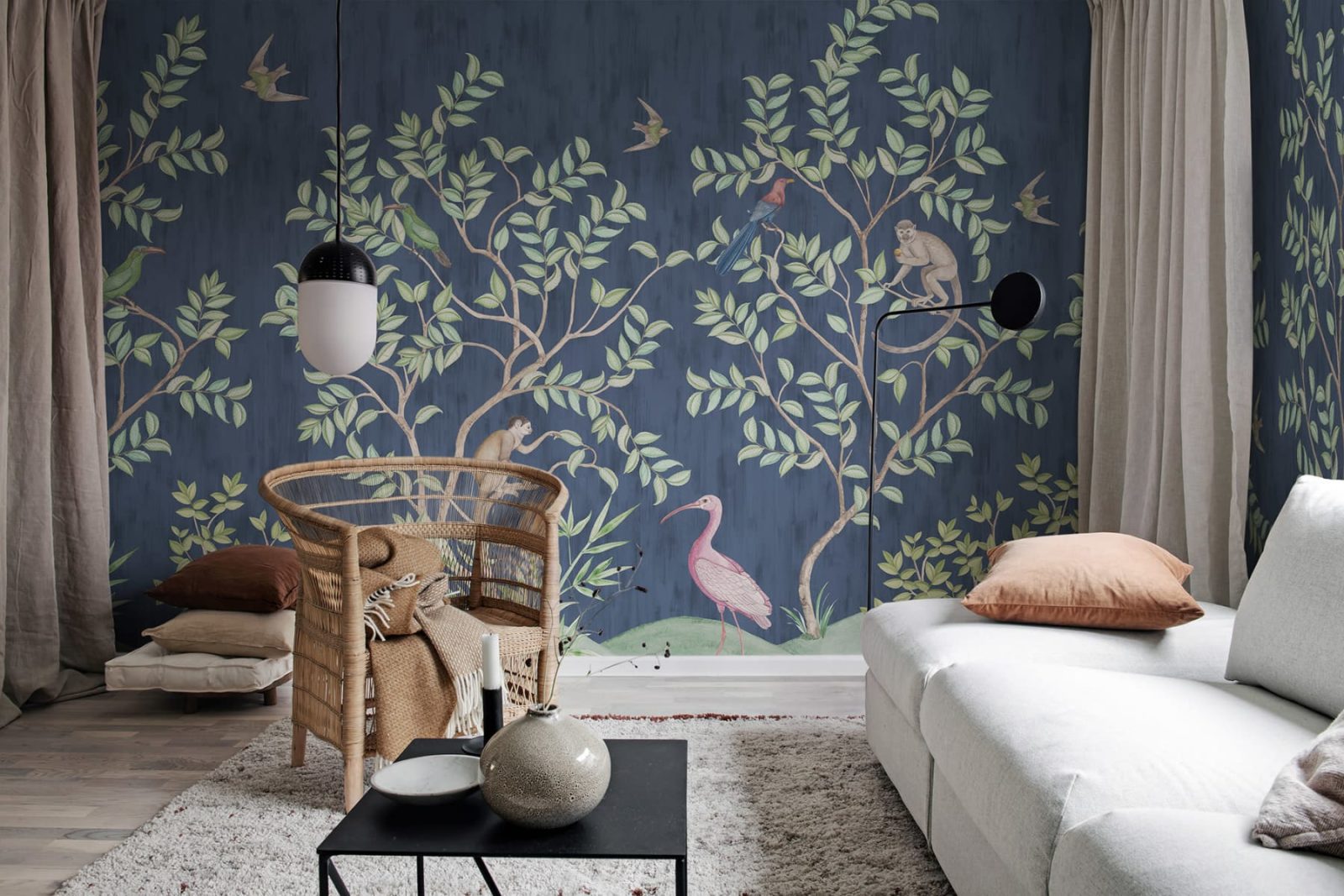 Monkeys Paradise, Dark Blue, Rebel Walls 2