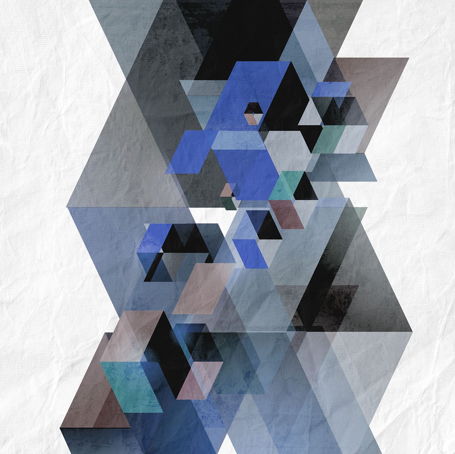Fractal, Blue, Flipped, Rebel Walls