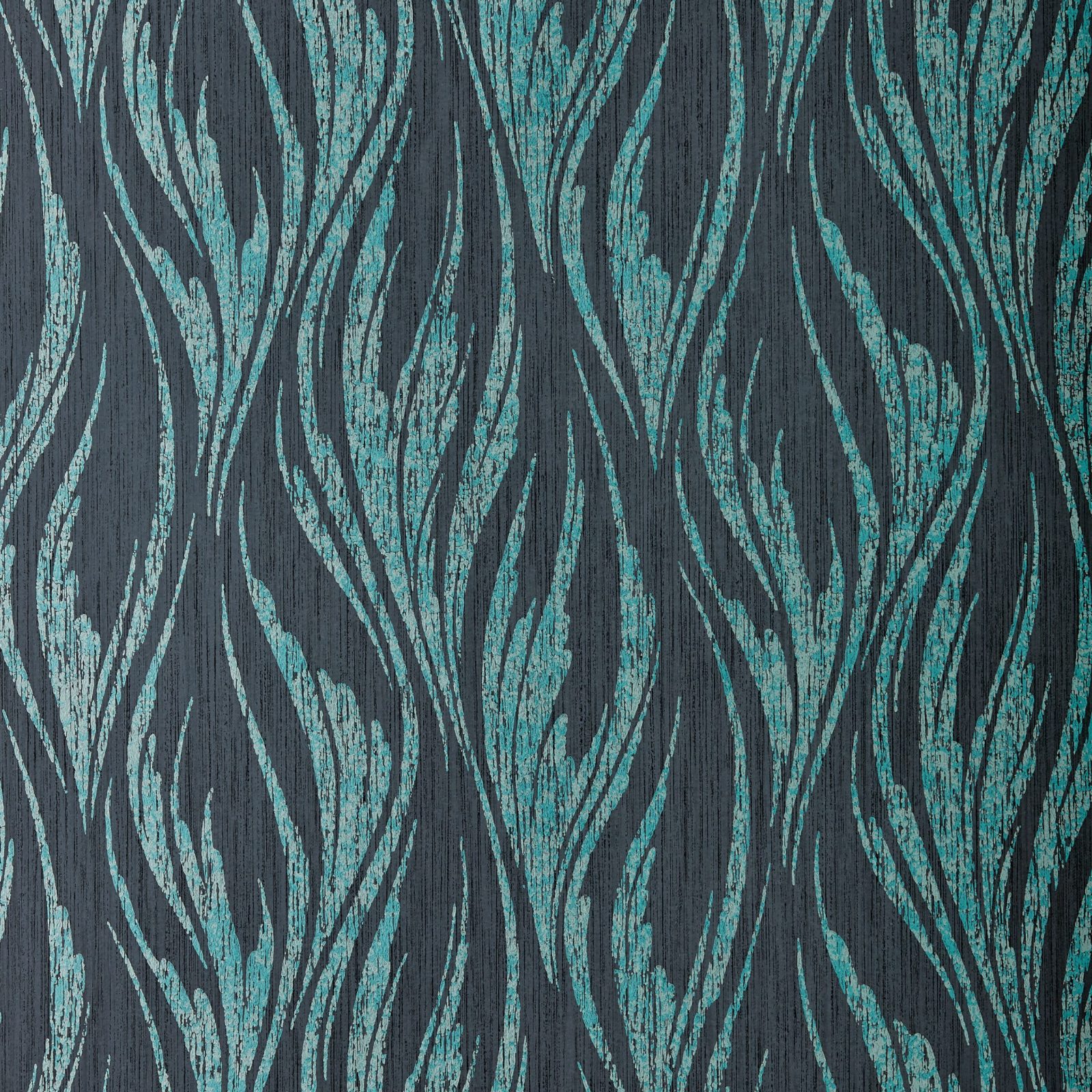 Ripple, Mineral Green and Black Luxury Feature, 1838 Wallcoverings, 5.3mp / rola