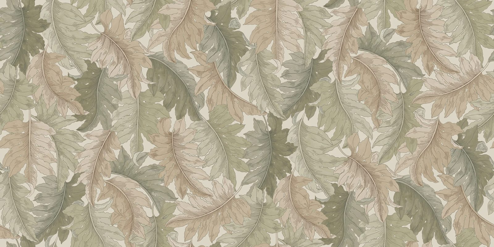 Swirling Fern, Light Green, Rebel Walls