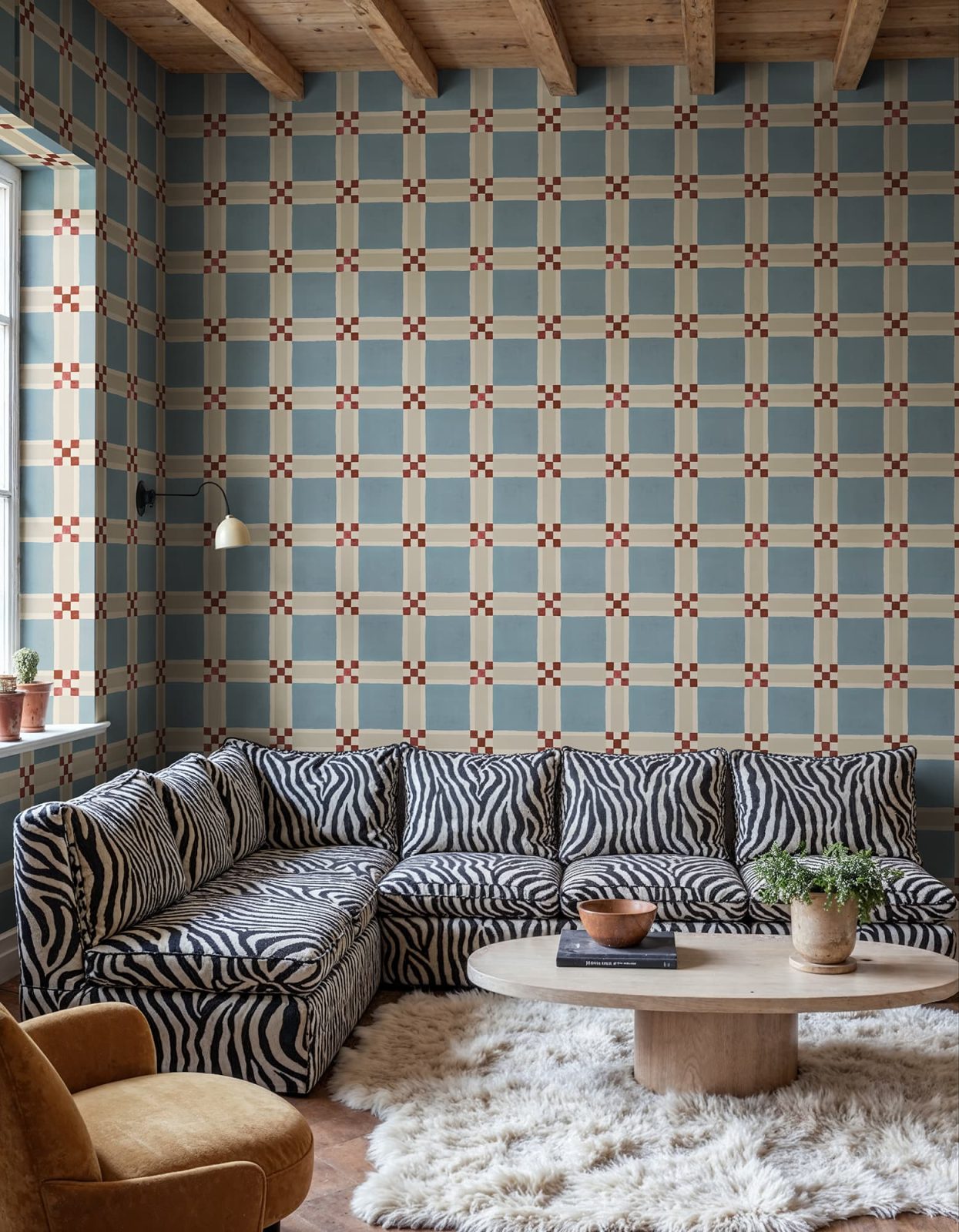 Bold Grid, Light Blue, Rebel Walls 3