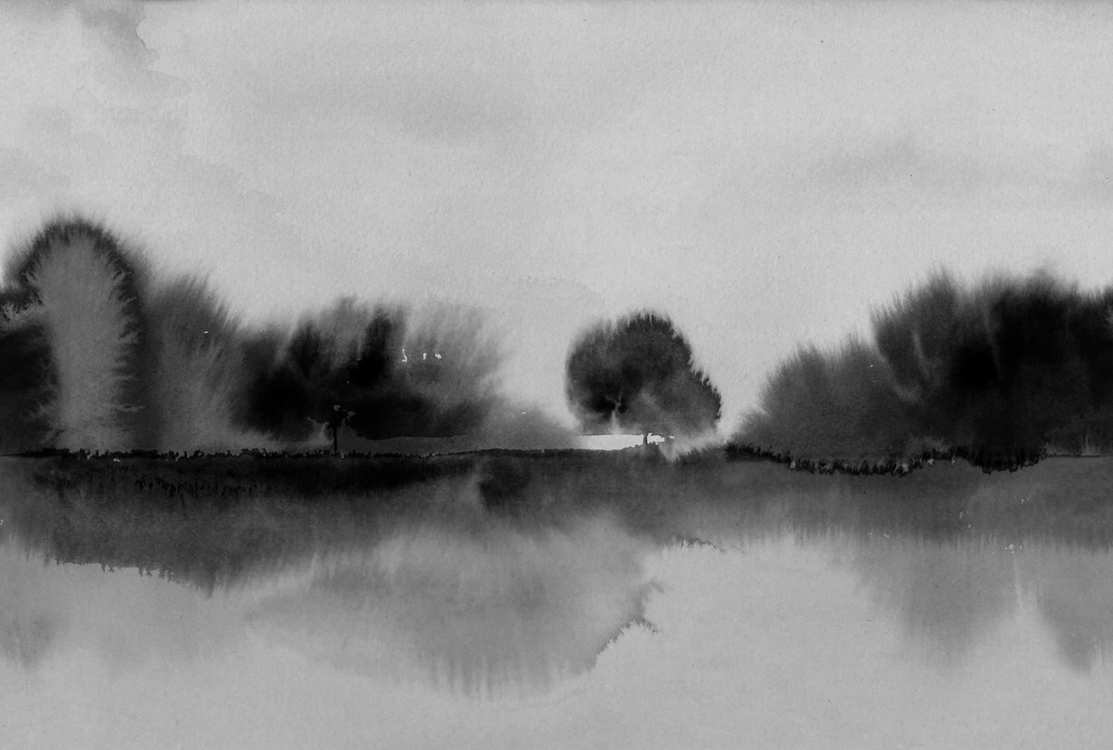 Stormy Forest, Black & White, Rebel Walls