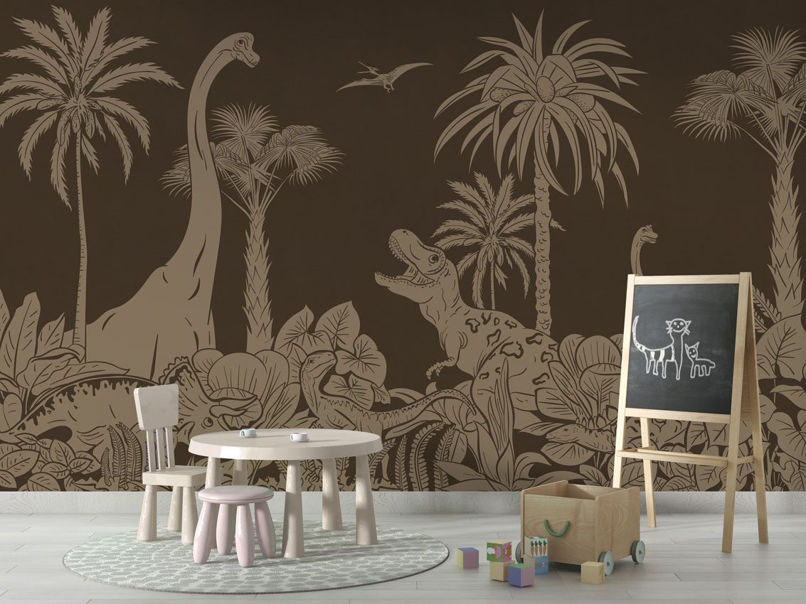 Monochrome Dino - Brown Vintage, Kikki Belle 4