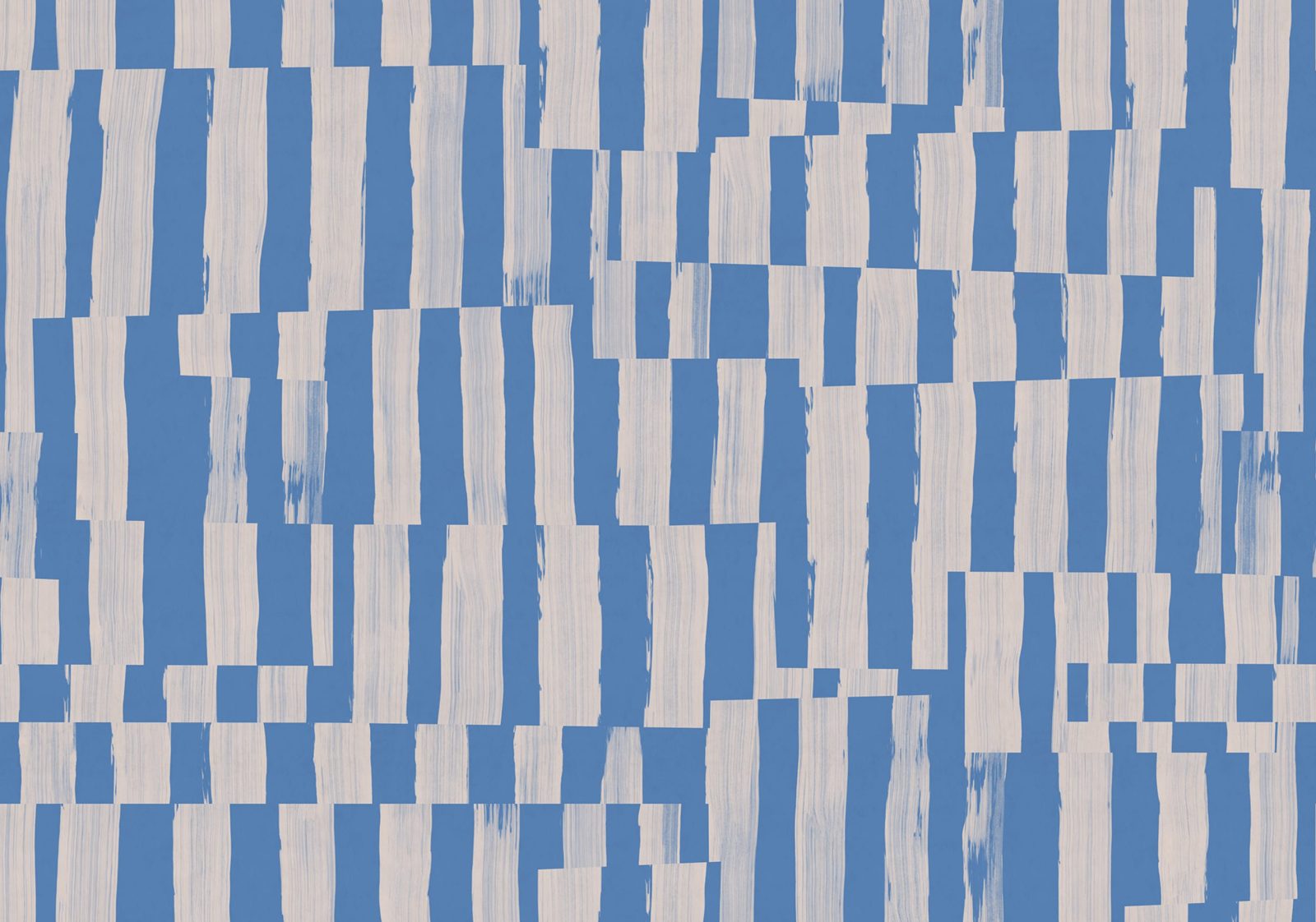 Broken Stripes, Blue, Rebel Walls