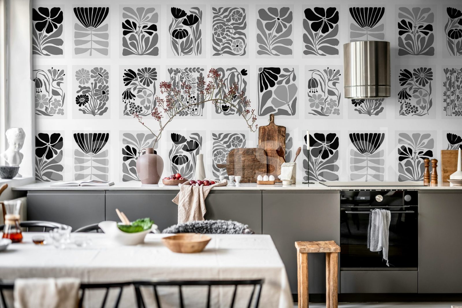 Playful Flora, Black & White, Rebel Walls 3
