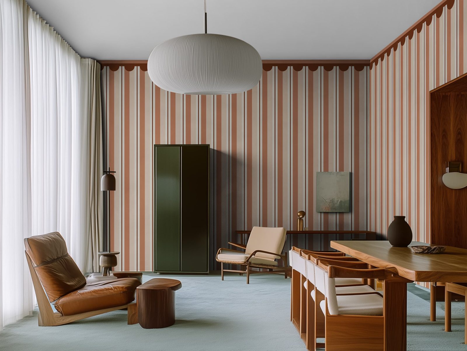 Border Stripe, Brown, Rebel Walls 2