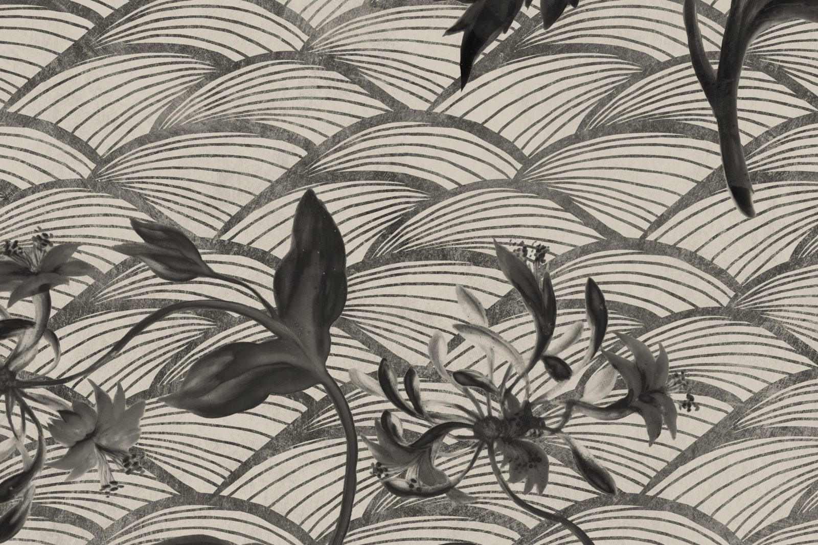 Floral Ripple, Graphite, Rebel Walls 4