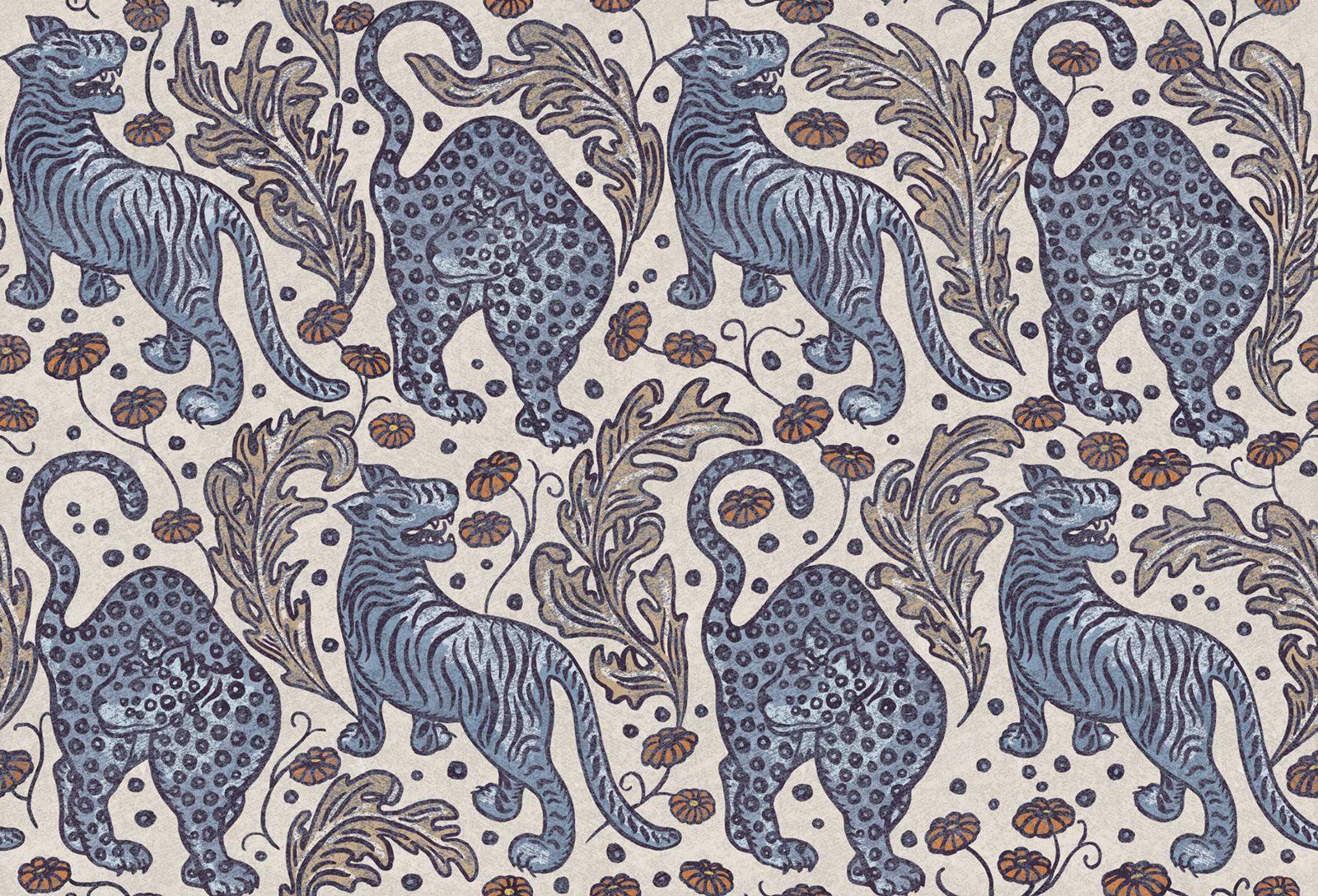 Bold Tigers, Blue, Rebel Walls