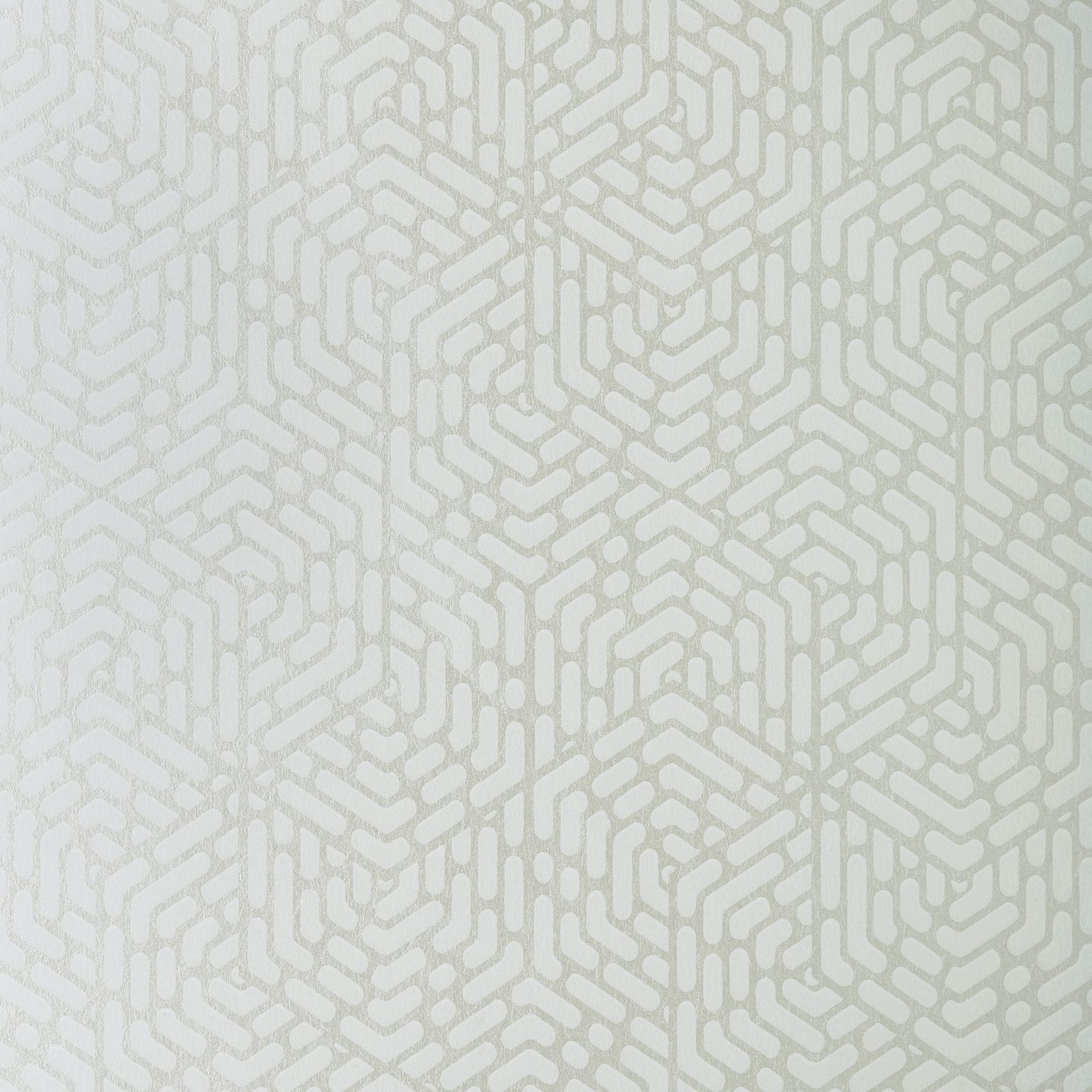 Willow, Pearl Cream Luxury Geometric, 1838 Wallcoverings, 5.3mp / rola