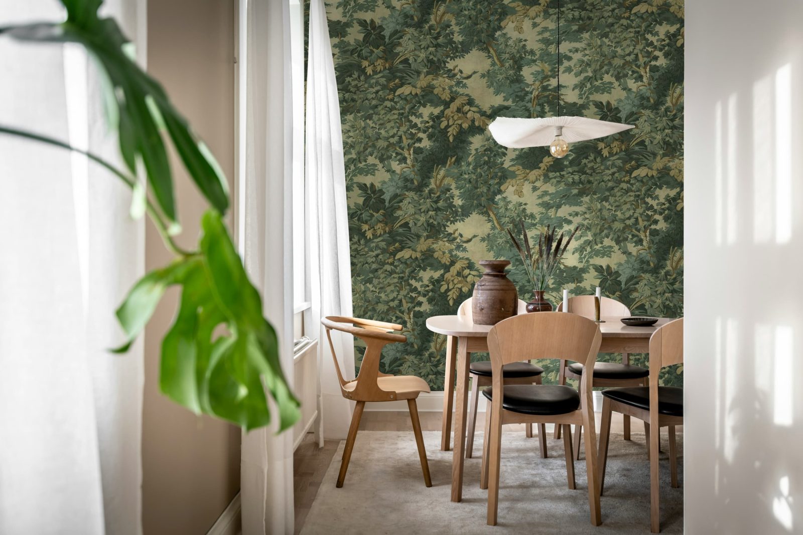 Woodland Birds, Green, Rebel Walls 2