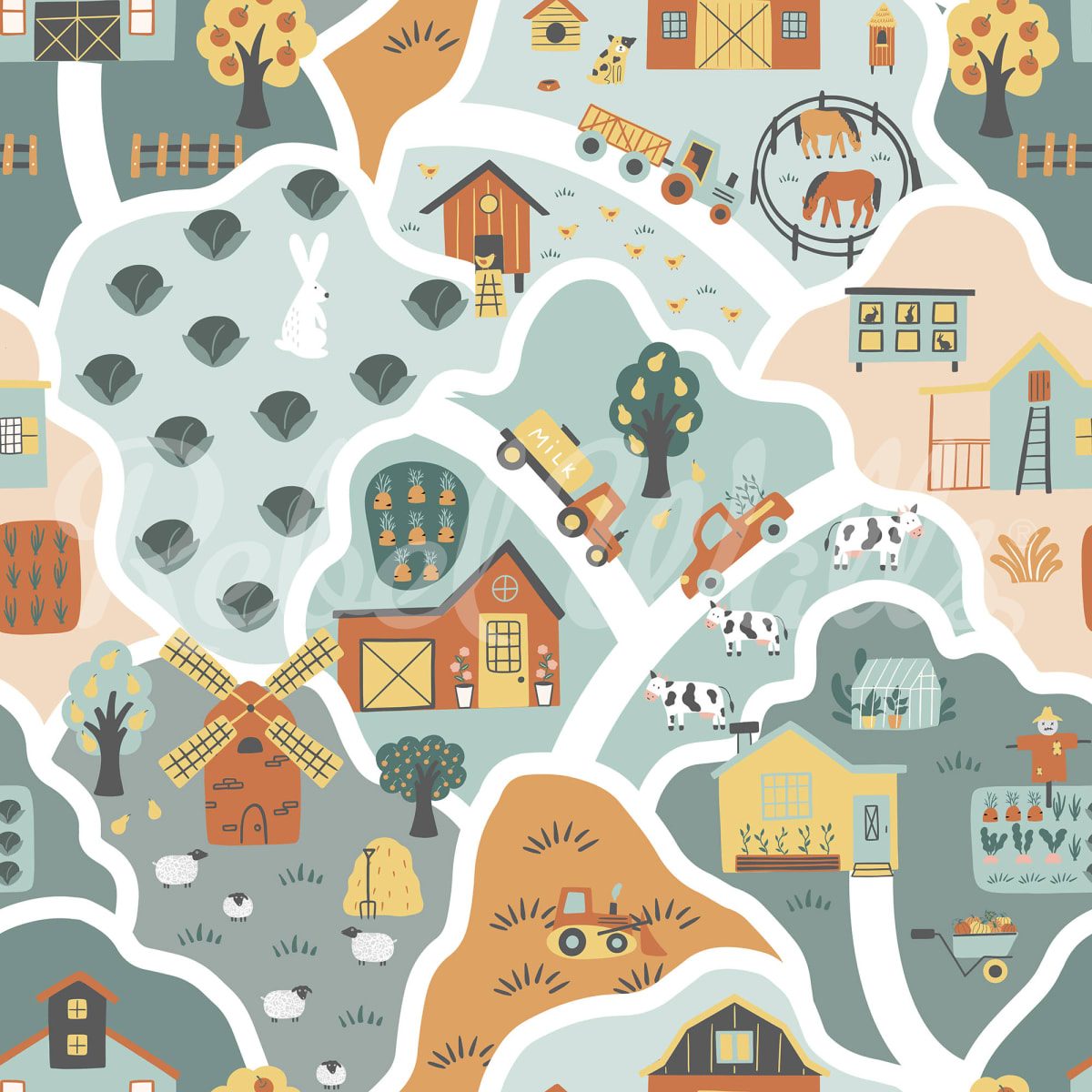 Happy Landscape, Multi, Rebel Walls