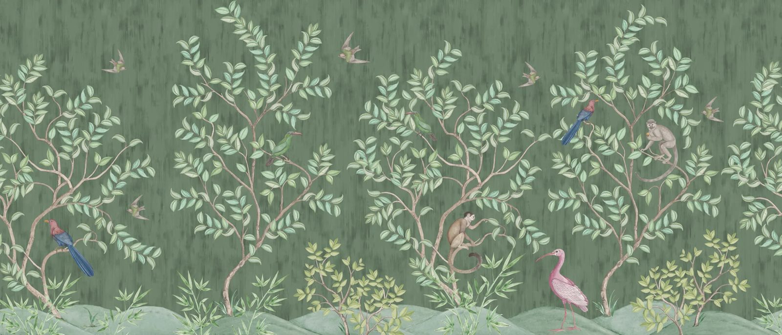 Monkeys Paradise, Sage Green, Rebel Walls
