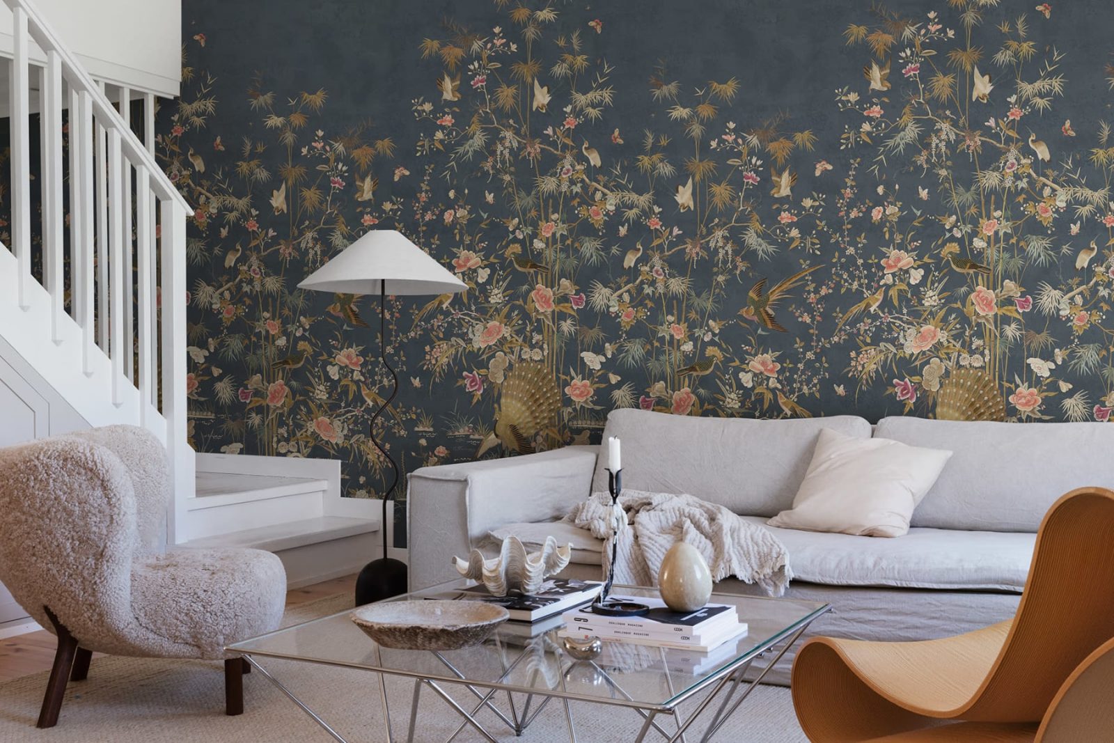 Chinoiserie Garden, Dark Blue, Sandberg 3