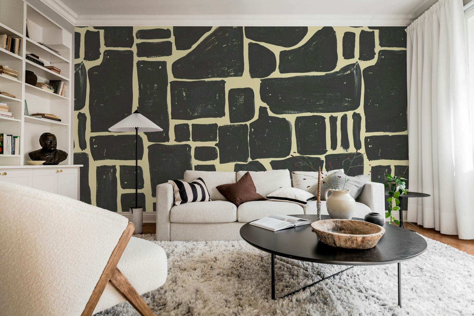 Block Print, Black, Rebel Walls 2