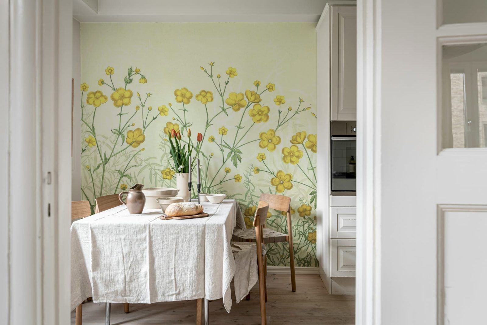 Vintage Buttercups, Yellow, Rebel Walls 3