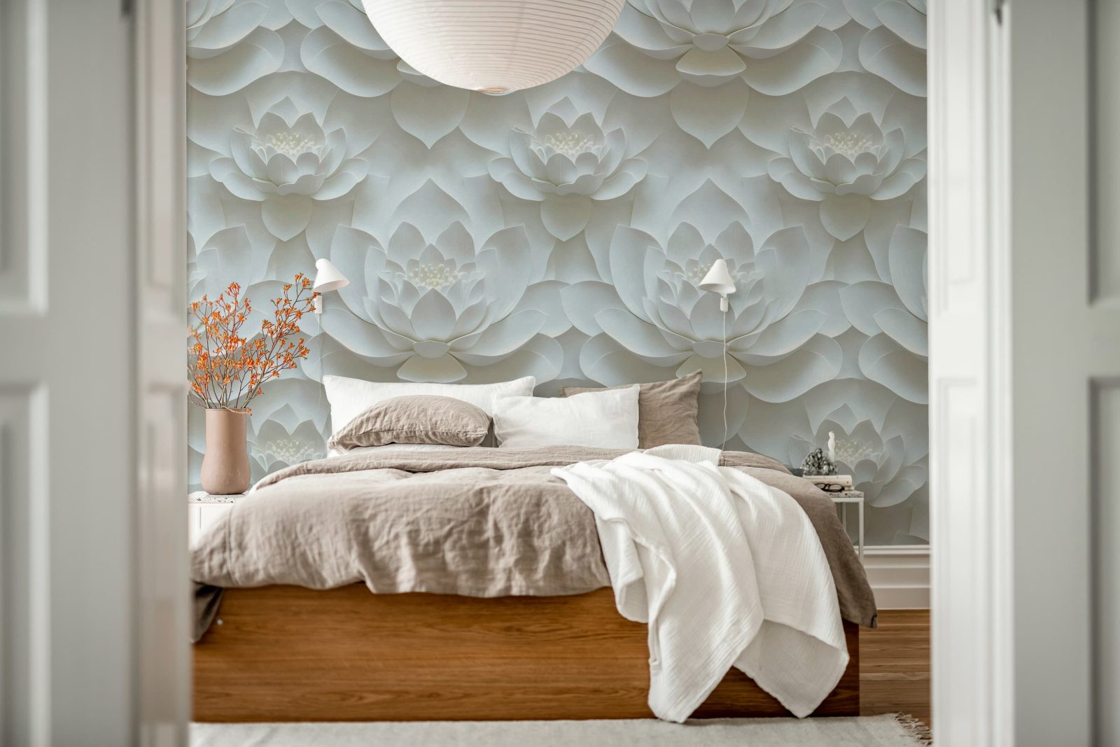 Lotus Dream, White, Rebel Walls 3