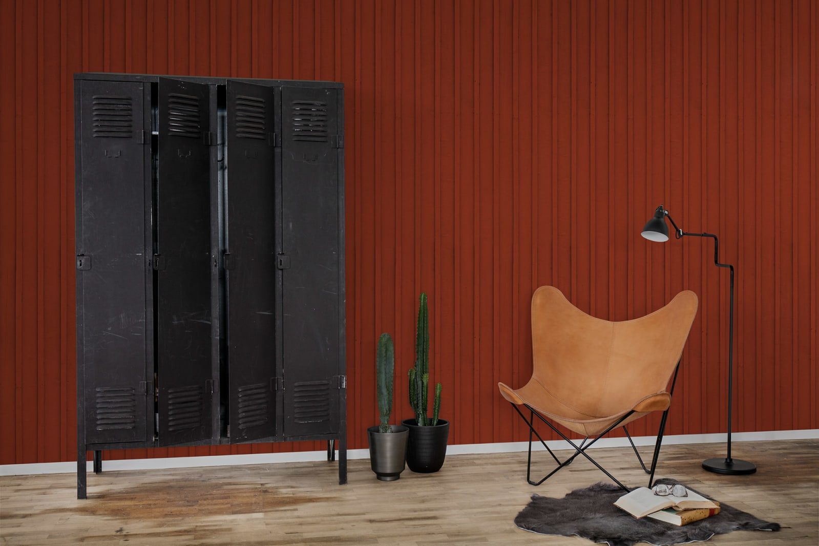 Swedish Cottage, Red, Rebel Walls 3