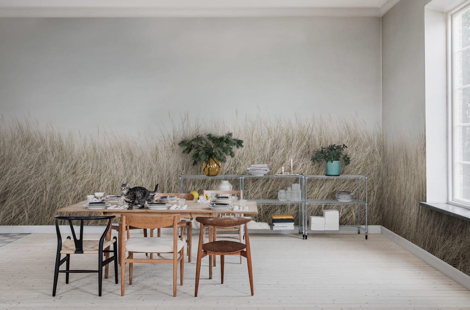 Scandinavian Reed, Beige, Rebel Walls 2