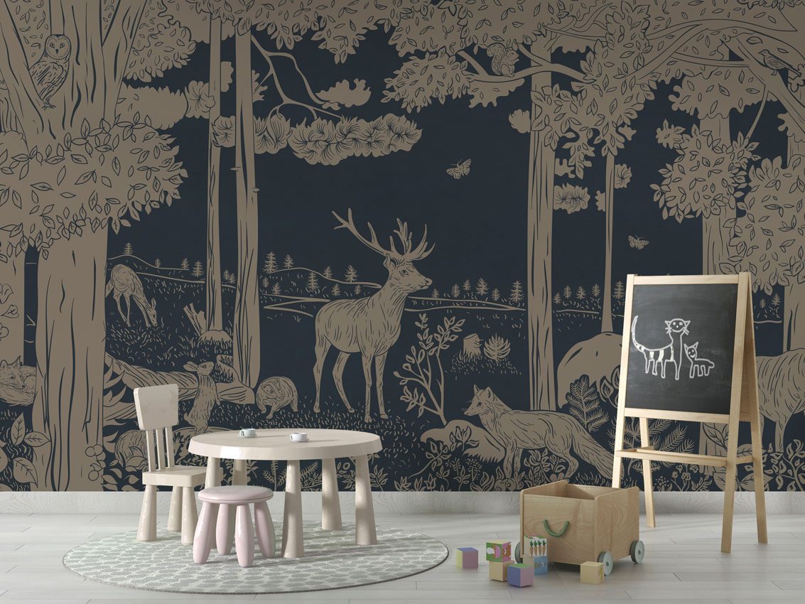 Monochrome Forest - Blue Vintage, Kikki Belle 4