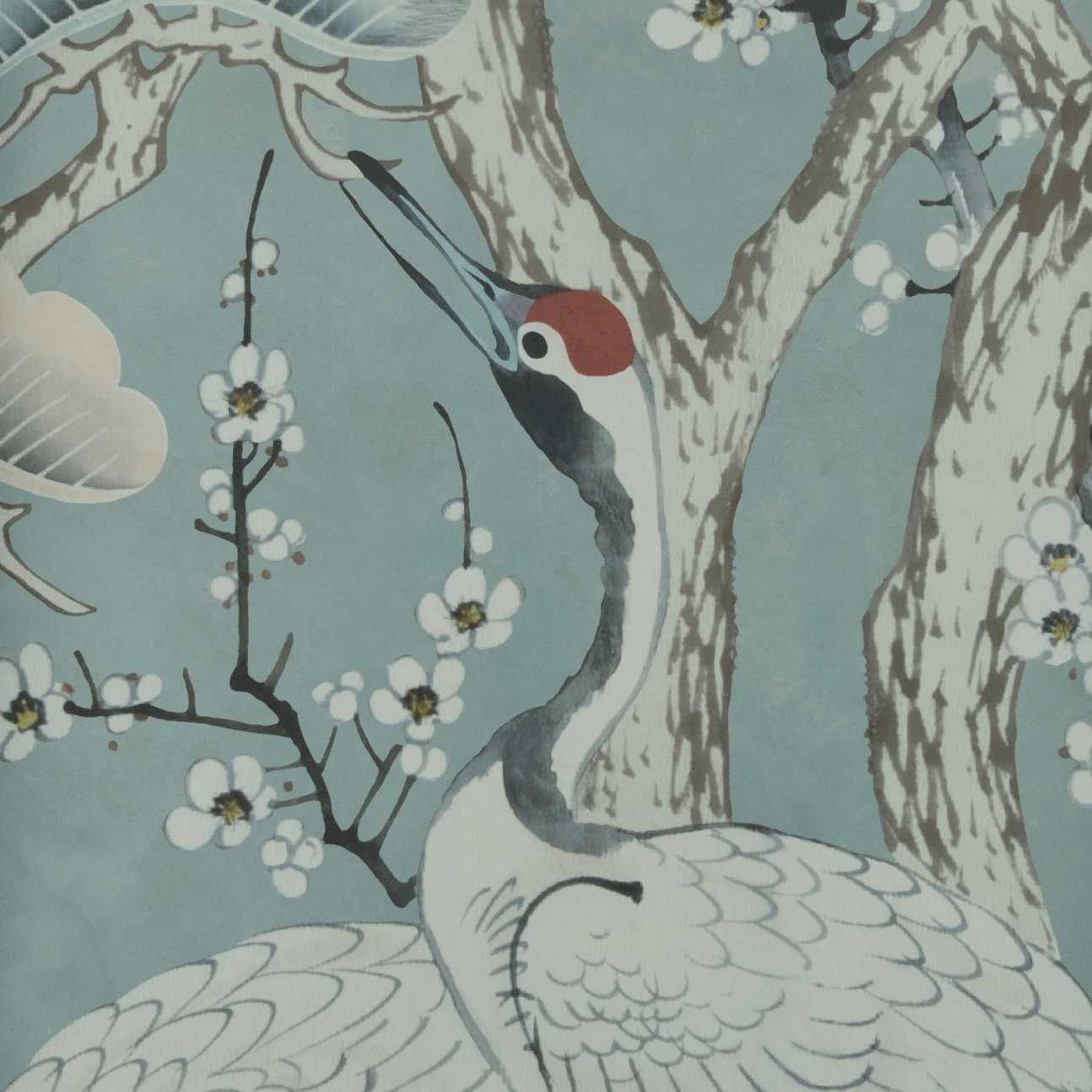 Kyoto Blossom, Mist Blue Wall, 1838 Wallcoverings, 6.53mp / rola