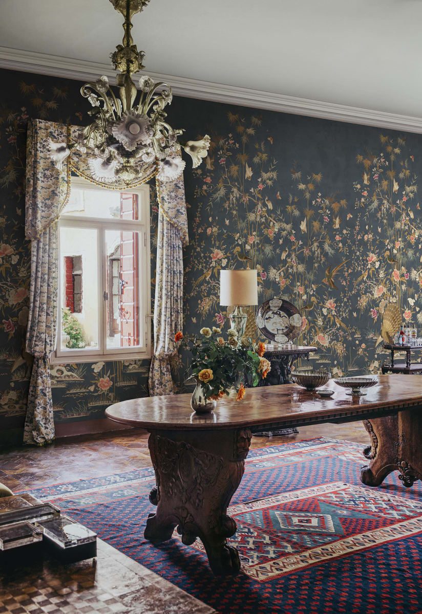 Chinoiserie Garden, Dark Blue, Sandberg 2