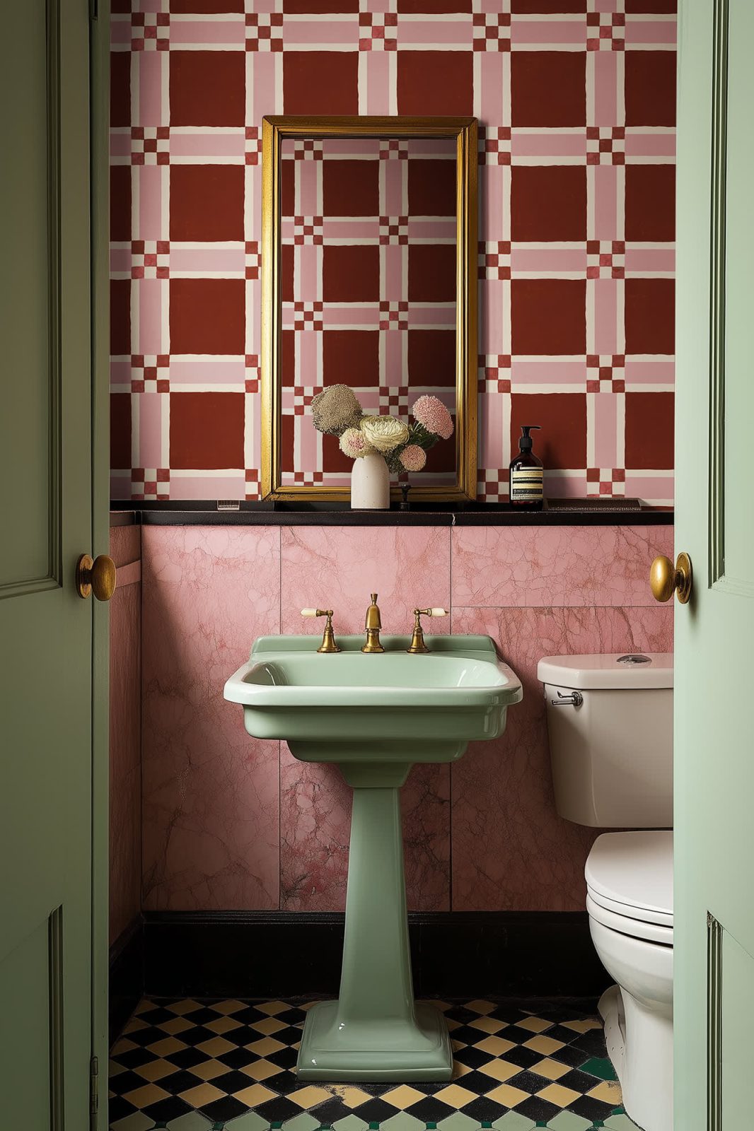 Bold Grid, Burgundy, Rebel Walls 3