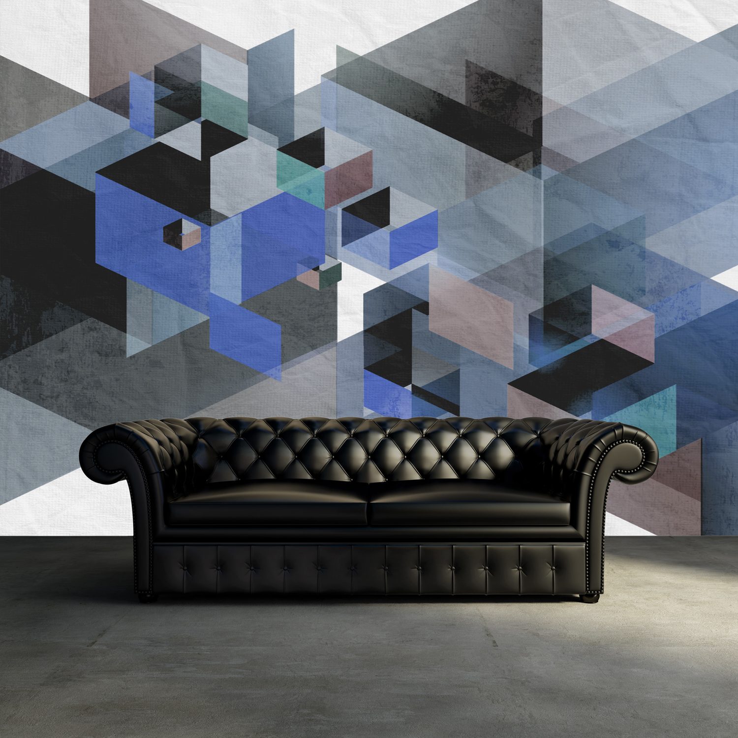 Fractal, Blue, Rebel Walls 2