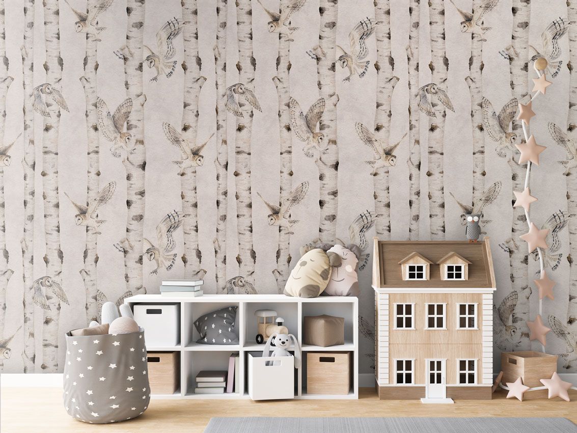 Birch and Owls - White, Kikki Belle 4