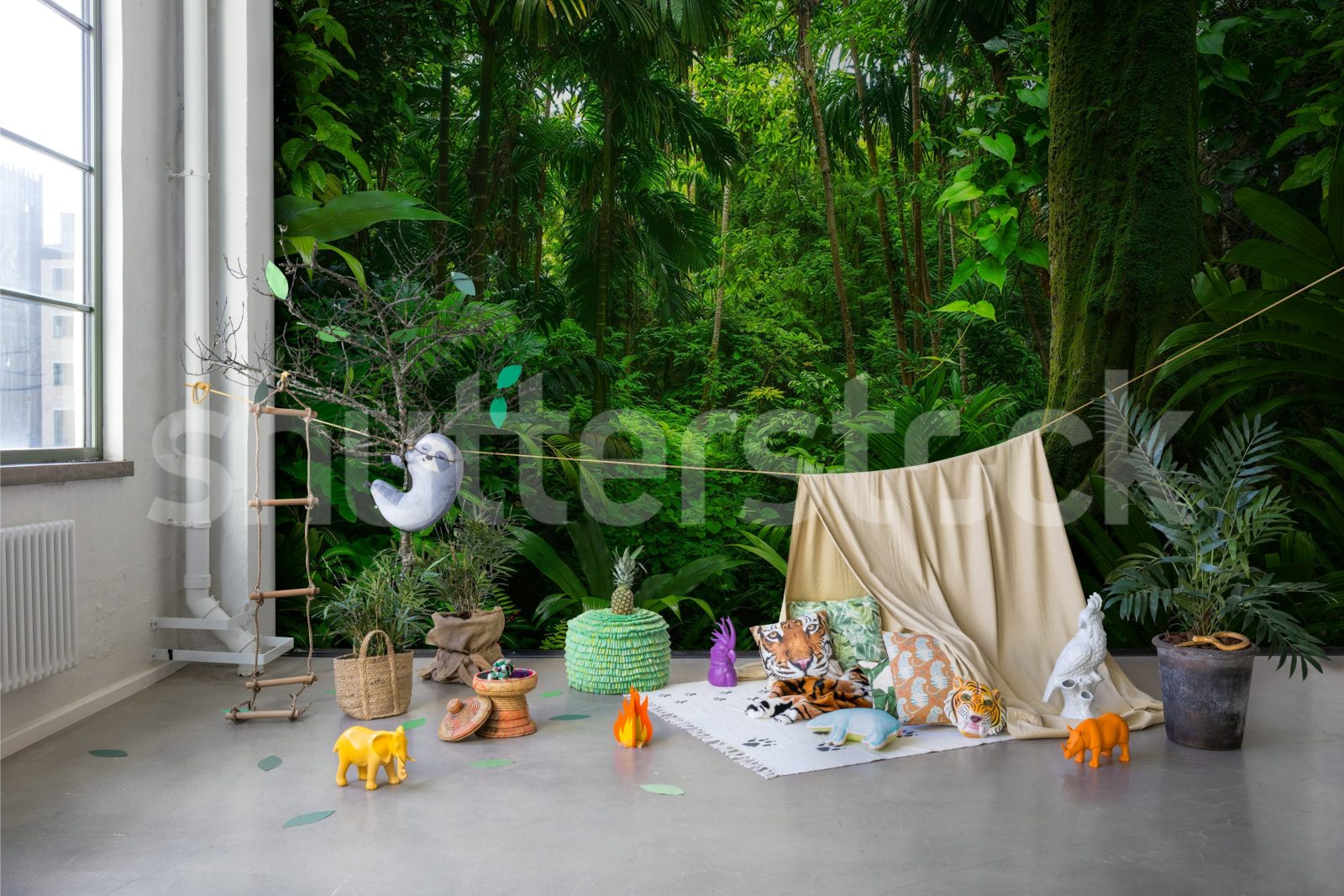 Tropical Landscape, Green, Rebel Walls 3