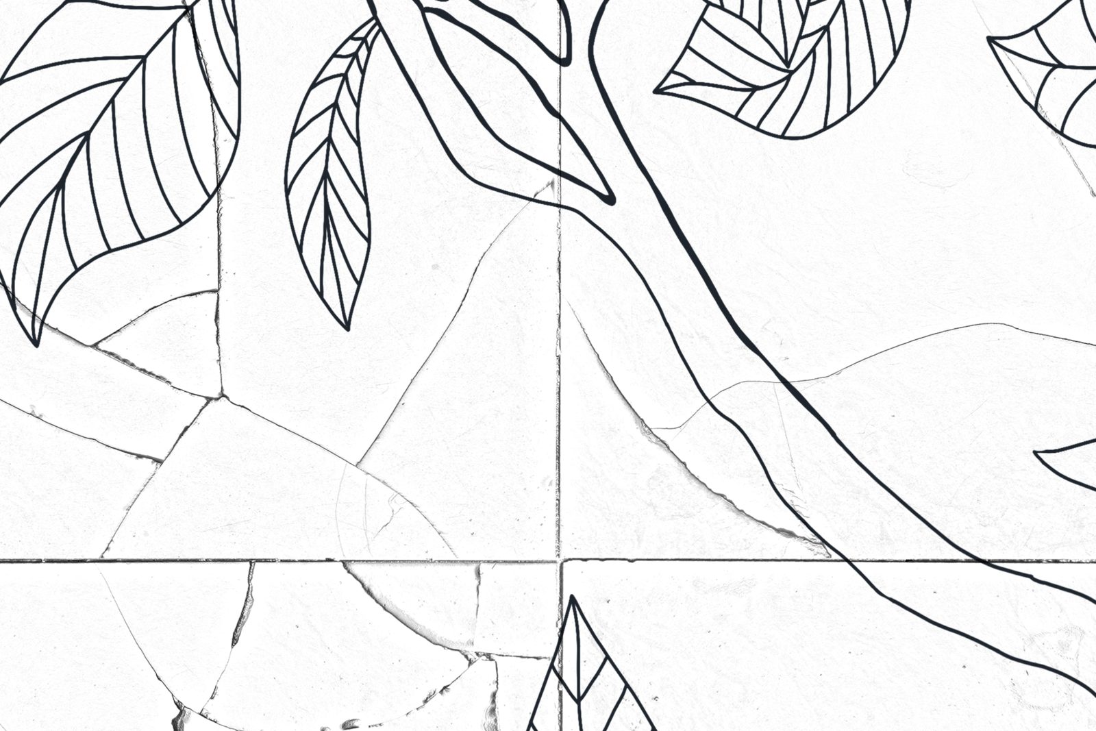 Rose Tiles, Graphite, Rebel Walls 4