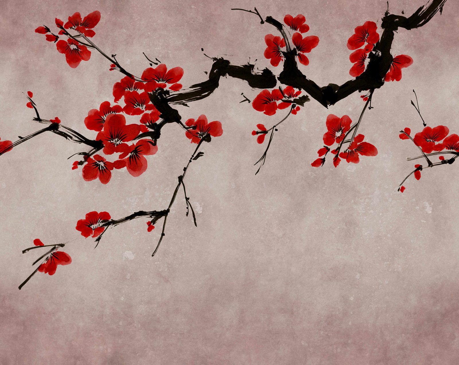 Blush of Spring, Red, Rebel Walls