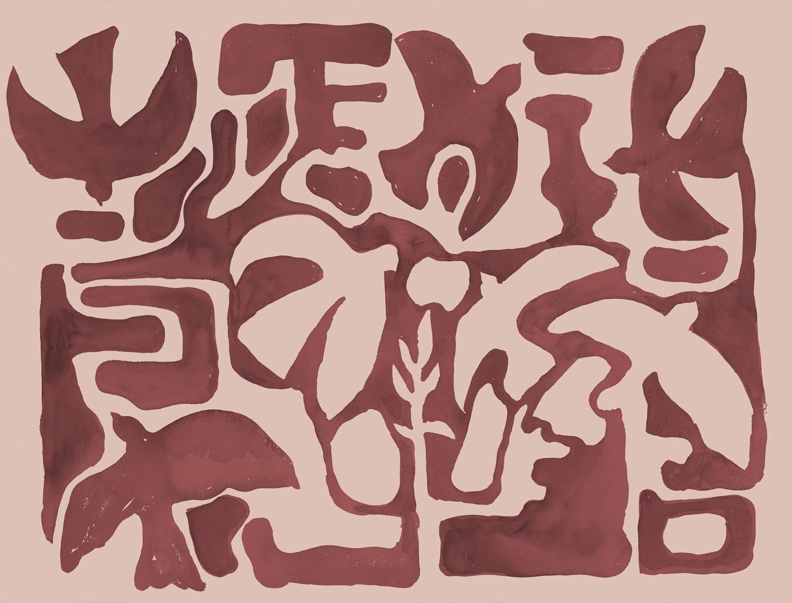 Harmony Forms, Red & Pink, Rebel Walls