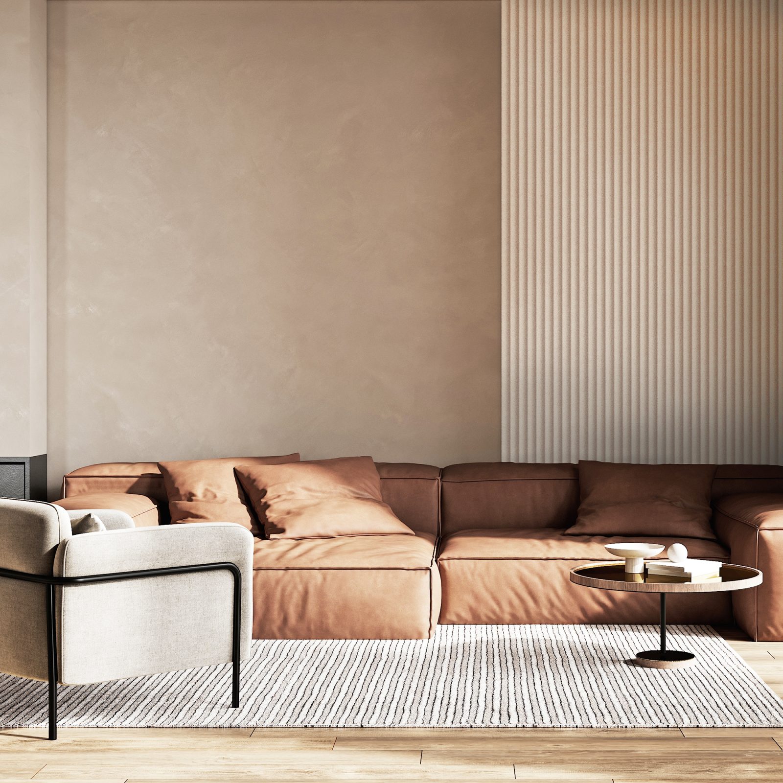 Riflaj decorativ Gresso, Ivory Cream, 270x25cm, Lamelio 2