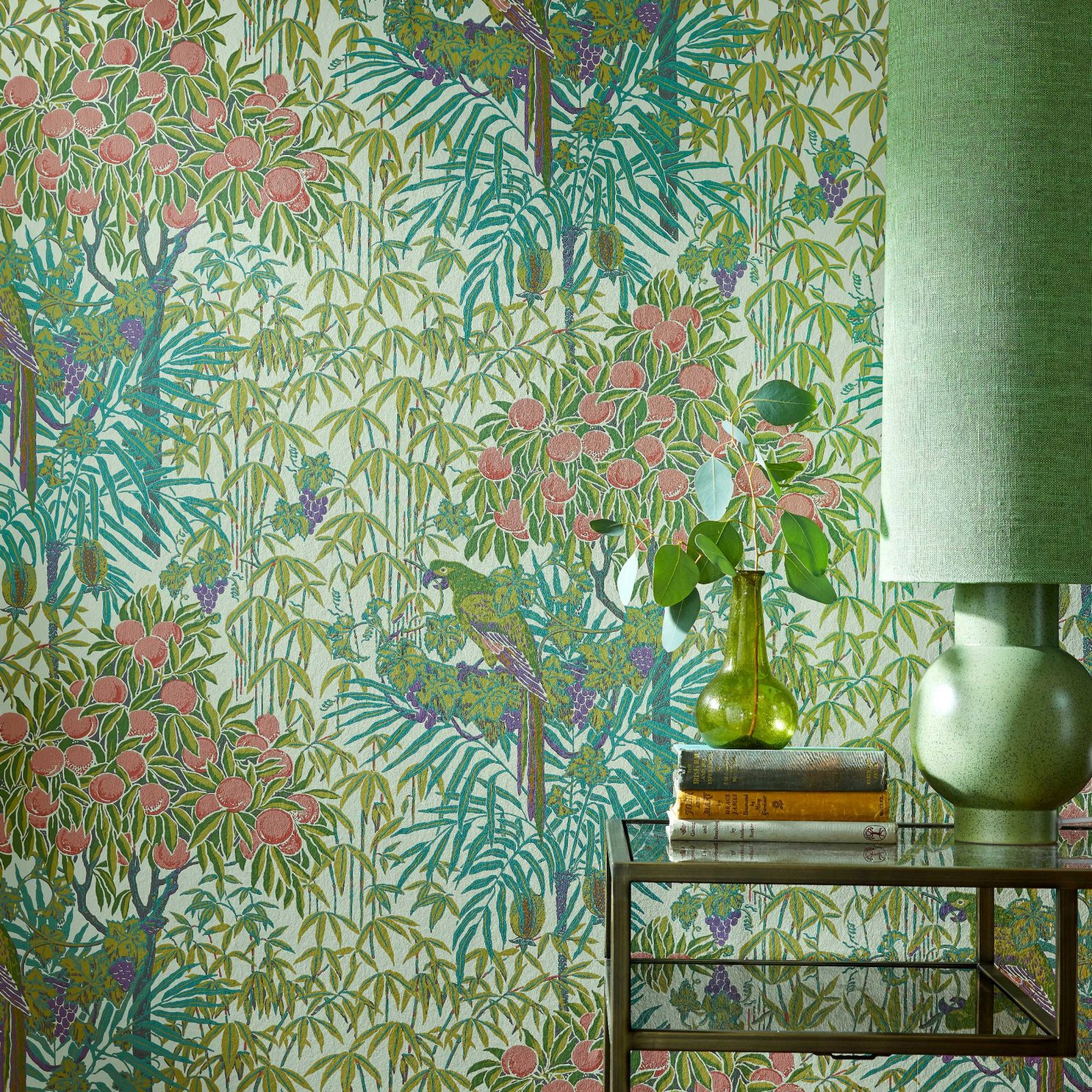Macaw, Olive Green, 1838 Wallcoverings, 5.3mp / rola 3