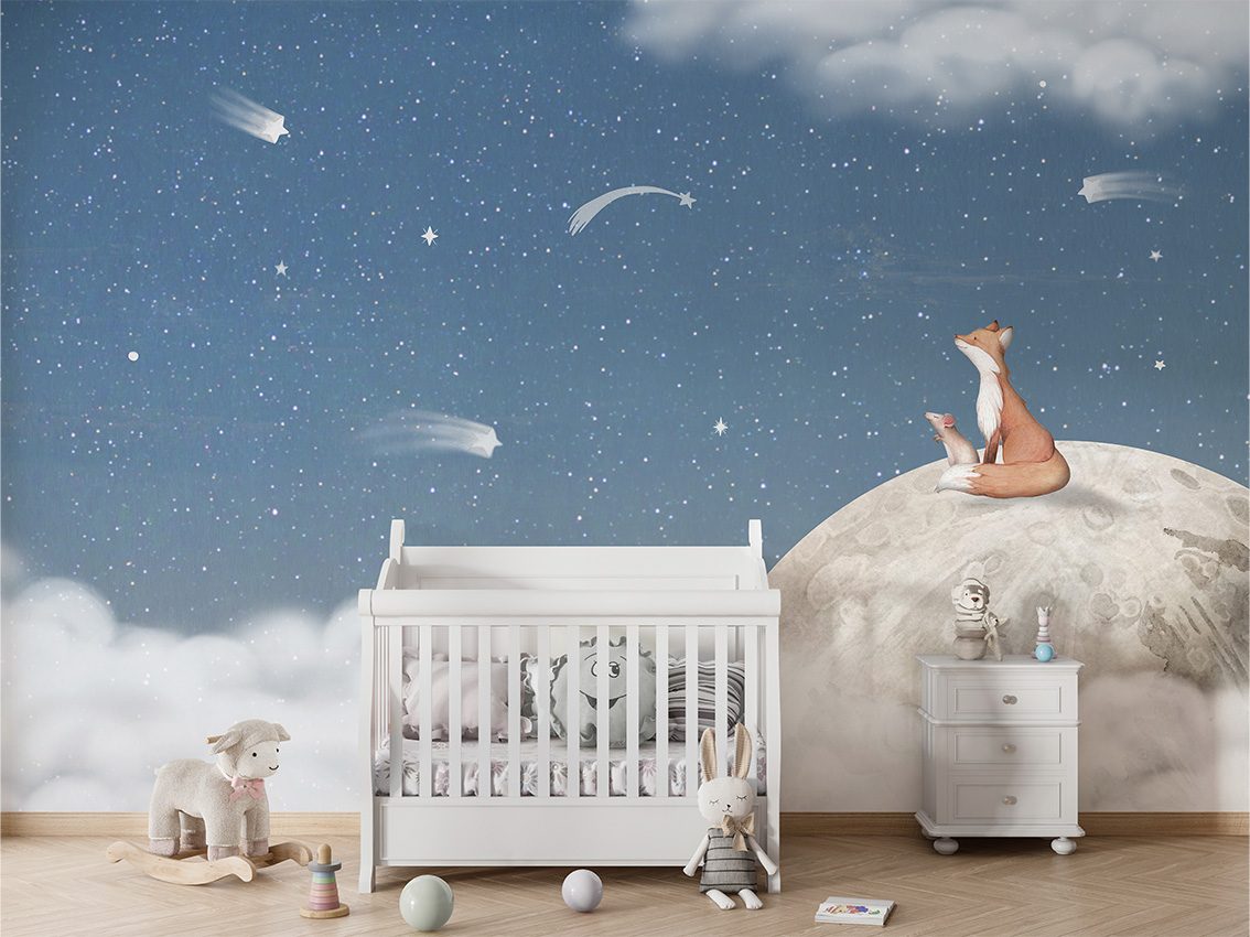 Fox on the Moon - Blue, Oliver Robins 3