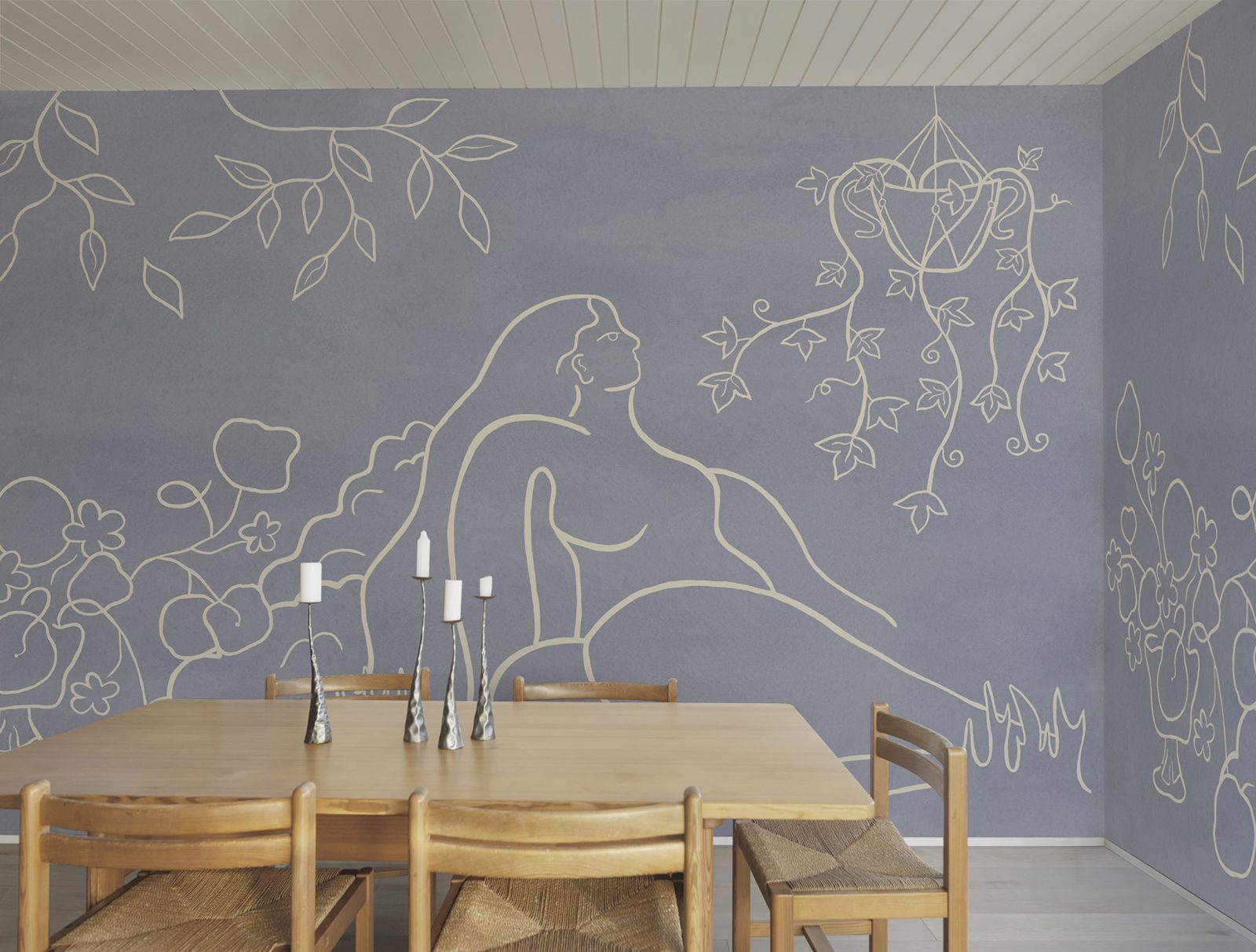 Lush Lines, Blue, Rebel Walls 3