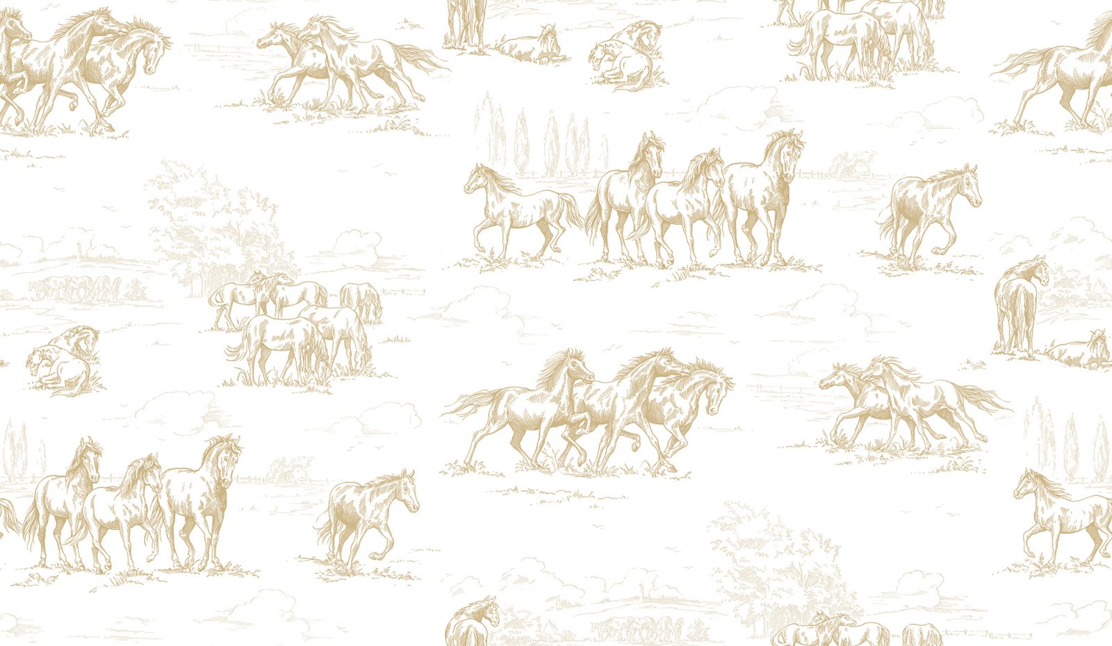 Horse Herd, Gold, Rebel Walls