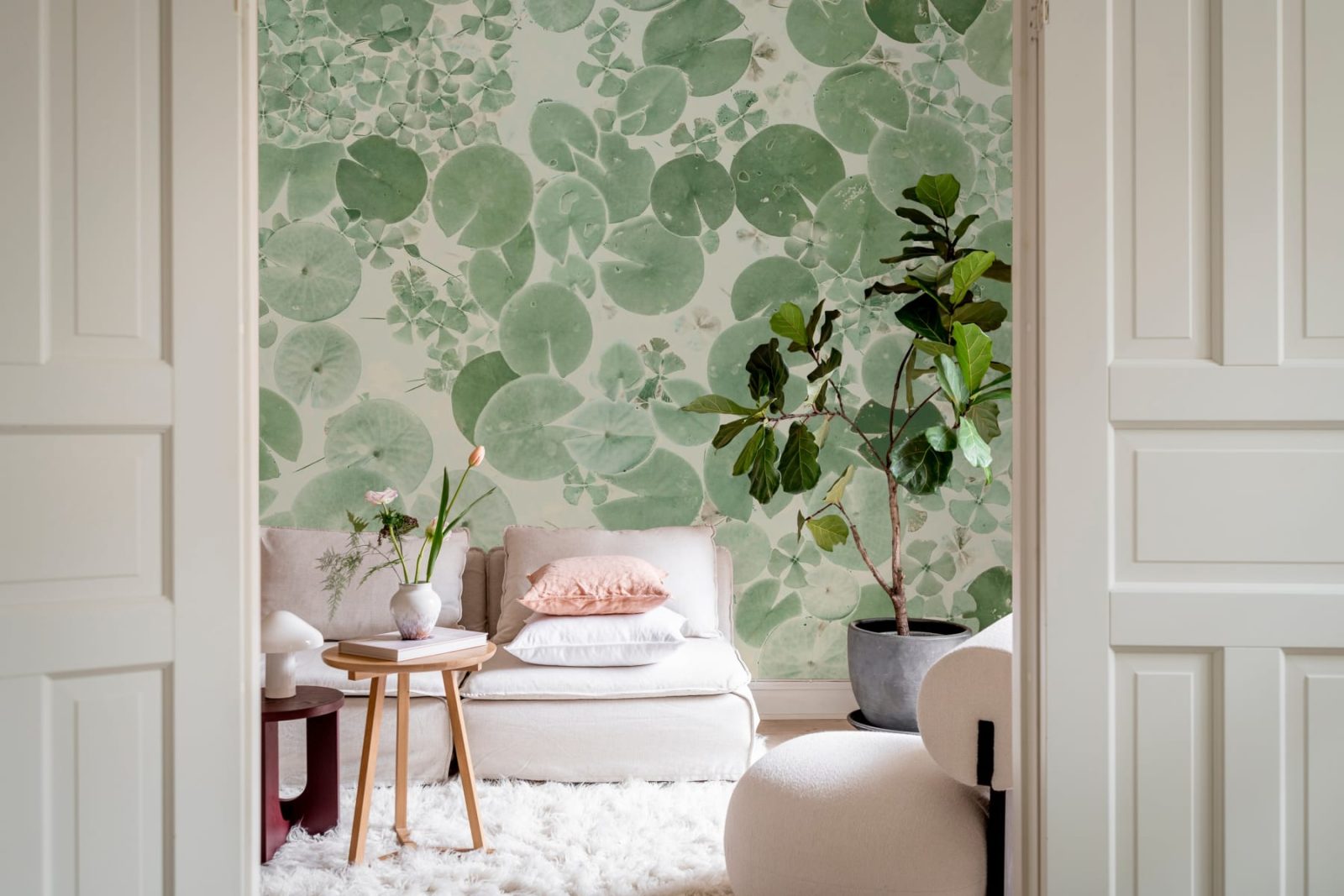 Water Lilies, Light Green, Rebel Walls 2