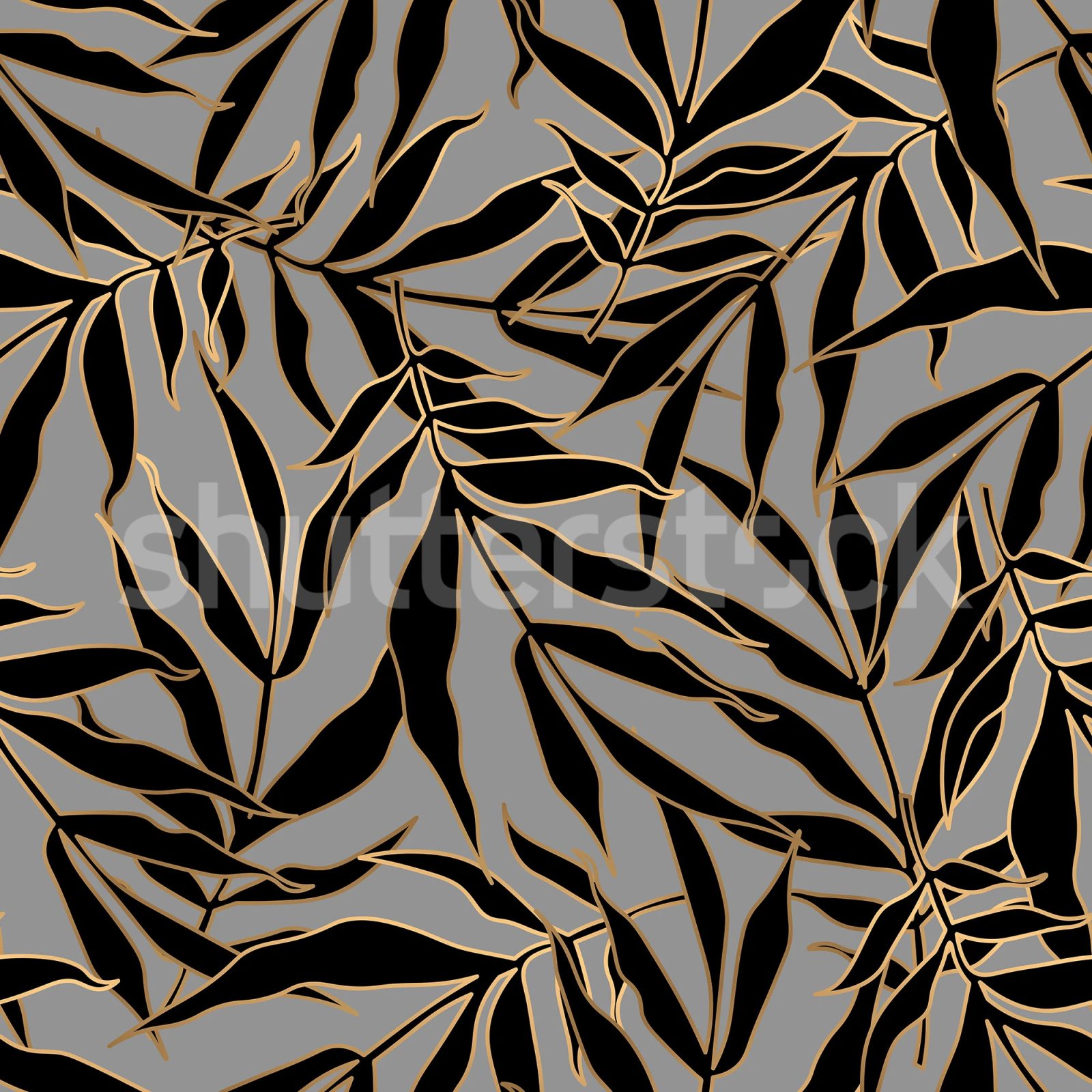 Bold Leaves, Gray, Rebel Walls