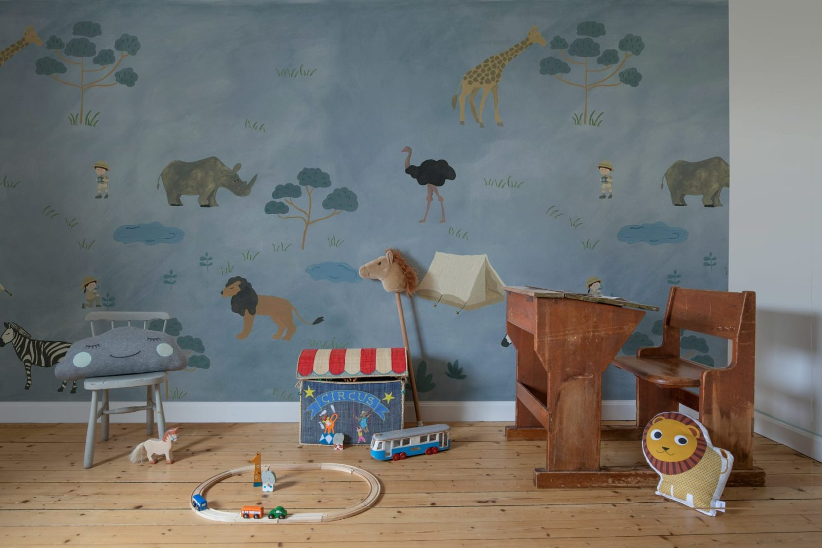 Animal Safari, Blue, Rebel Walls 2