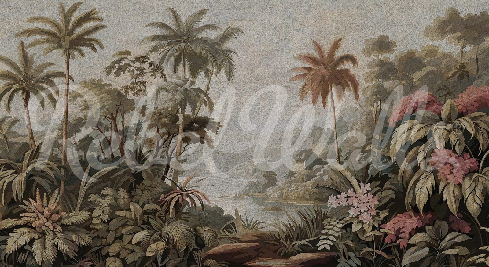 Vintage Jungle, Green, Rebel Walls
