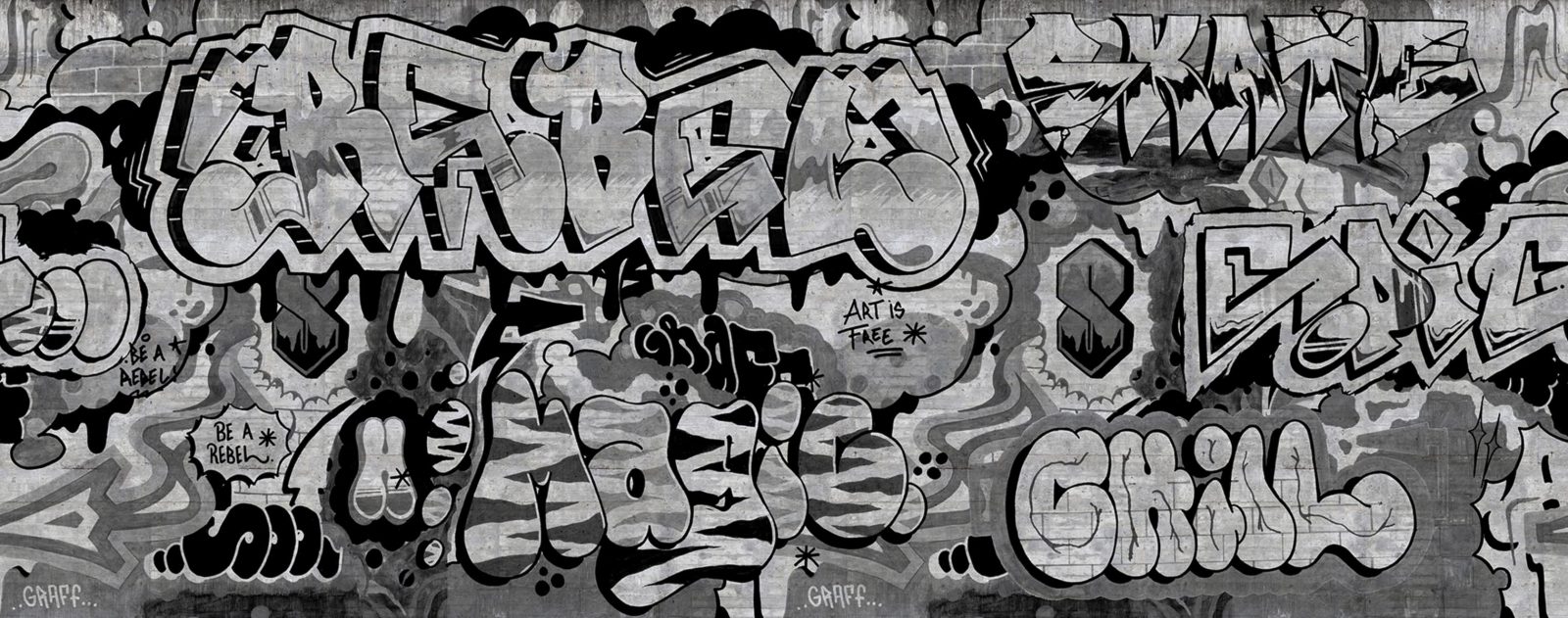 Graffiti, Black, Rebel Walls
