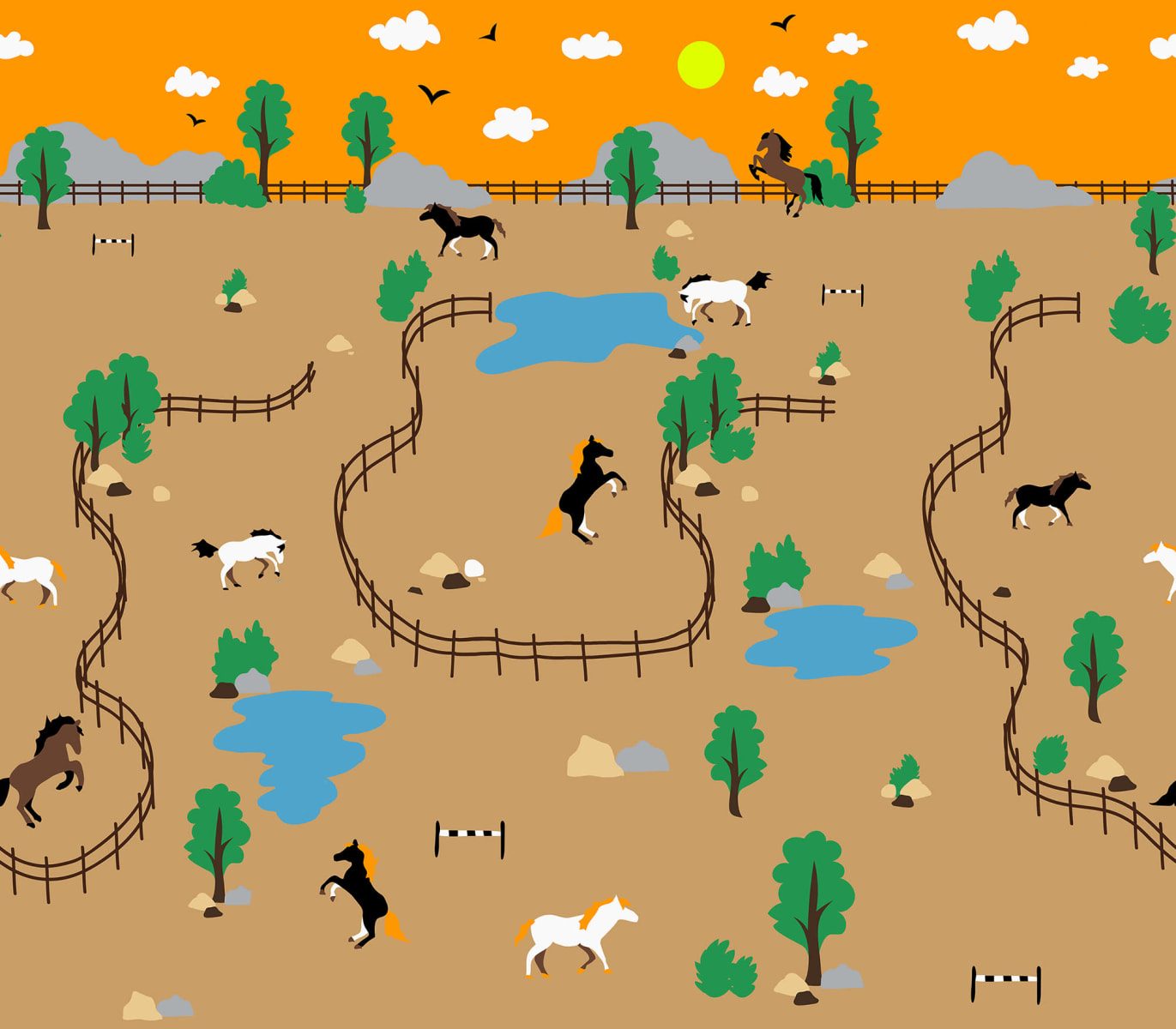 Happy Farm, Brown, Rebel Walls