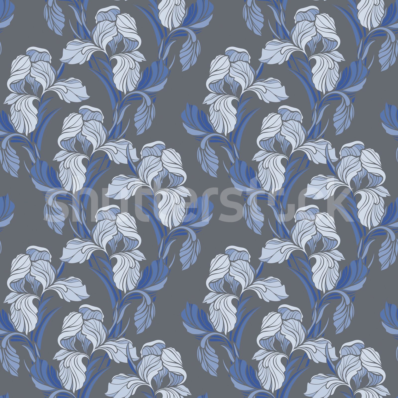Garland Flora, Blue, Rebel Walls